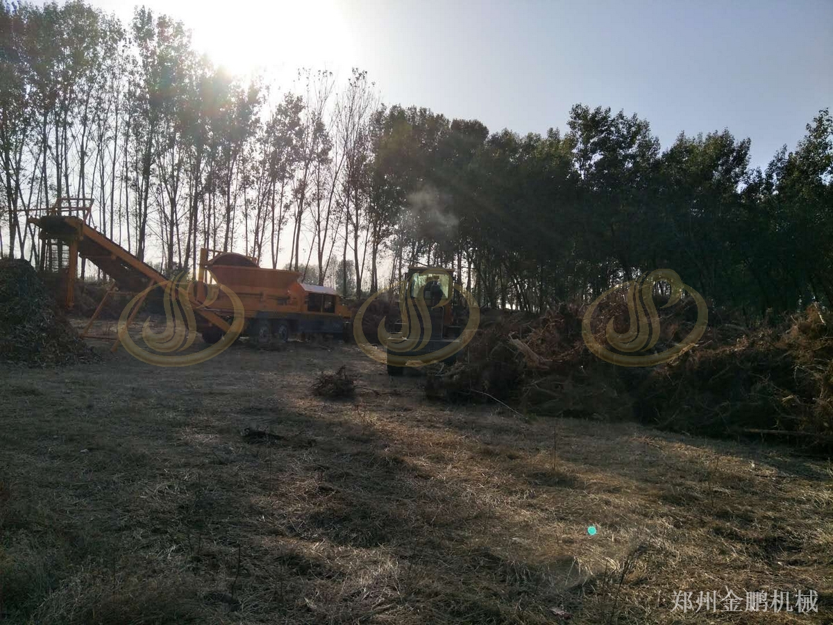 郑州金鹏大型木材削片机在高产量生物质燃料预处理中的应用